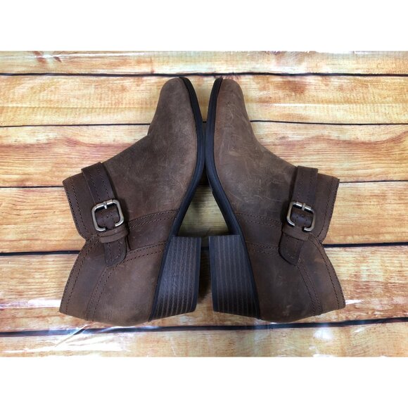 Collection by Clarks Adreena Brown Leather Ankle Boots Booties Womens 9 M (y6e) - Picture 5 of 10